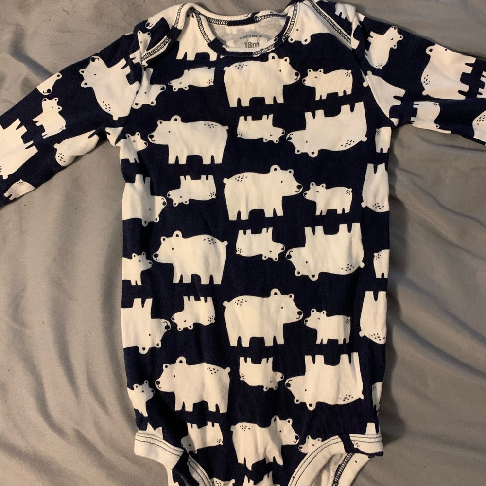 Polar bear long sleeve onesie